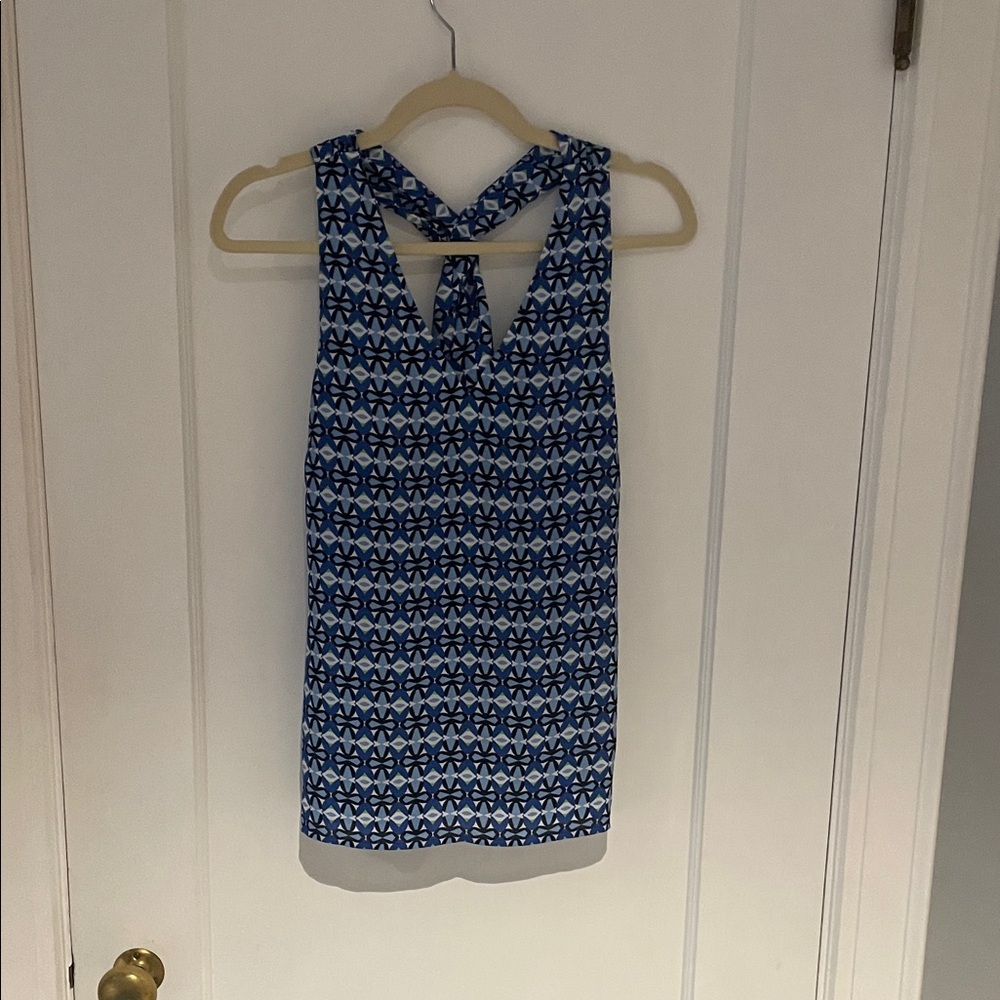 Banana Republic Navy Geometric Tank Top